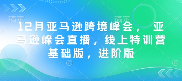 12月亚马逊跨境高峰会， 亚马逊平台峰会直播，网上夏令营标准版，升级版-中创网_专注互联网创业,项目资源整合