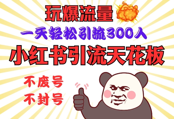 小红书引流吊顶天花板，玩爆总流量，一天轻轻松松引流方法300人，安全操作规程-中创网_专注互联网创业,项目资源整合