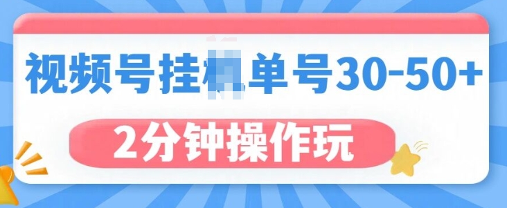 视频号无脑挂JI，单号30-50+，可批量放大-中创网_专注互联网创业,项目资源整合