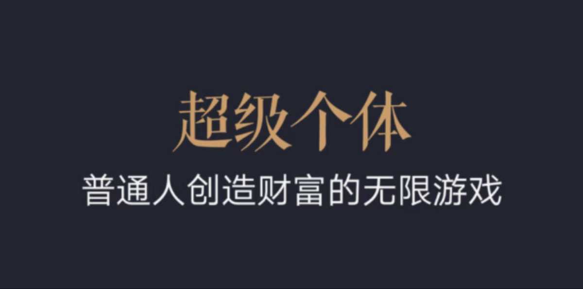 超级个体：2024-2025翻盘指南，普通人创造财富的无限游戏-中创网_专注互联网创业,项目资源整合