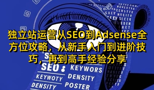 独立站运营从SEO到Adsense全方位攻略，从新手入门到进阶技巧，再到高手经验分享-中创网_专注互联网创业,项目资源整合