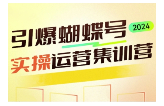 引爆蝴蝶号实操运营，助力你深度掌握蝴蝶号运营，实现高效实操，开启流量变现之路-中创网_专注互联网创业,项目资源整合