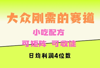 大众刚需赛道，赚确定性的钱，可矩阵，可收徒，日均利润4位数-中创网_专注互联网创业,项目资源整合