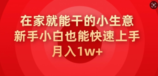 在家也能干的小生意，新手入门也可以快速入门，月入1w-中创网_专注互联网创业,项目资源整合