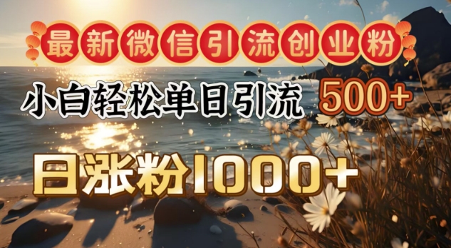全新微信加粉自主创业粉，小白单日轻轻松松引流方法500 ，日增粉1000-中创网_专注互联网创业,项目资源整合