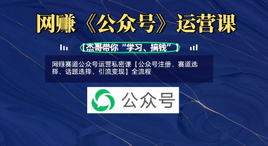 网创跑道微信公众号运营私秘课【公众号申请、跑道挑选、话题讨论挑选、引流变现】全过程-中创网_专注互联网创业,项目资源整合