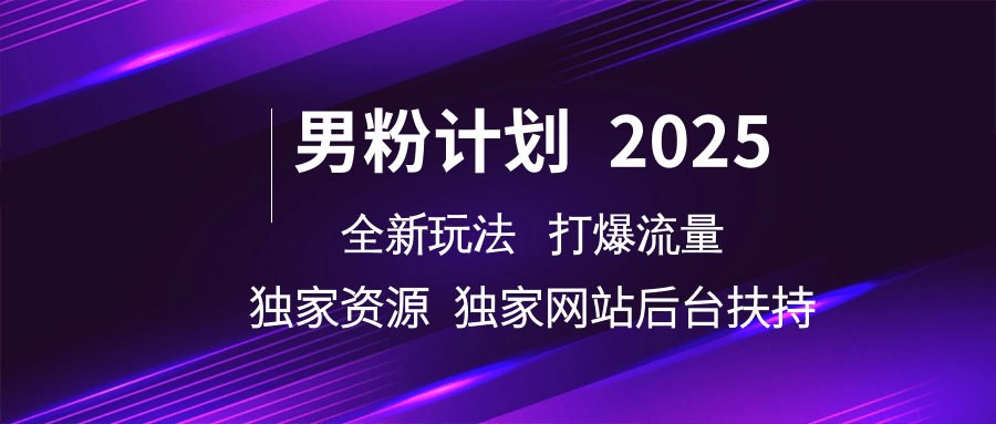 粉丝方案2025  全新玩法打穿总流量 独立网站 单独网络资源后台管理帮扶-番茄副业网