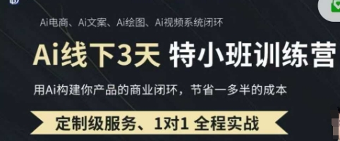 AI实战培训第20-21期线下推广，0基本家庭保姆级实例教程，3月全新梳理，营销获客、降低成本、打造出超级个体-中创网_专注互联网创业,项目资源整合