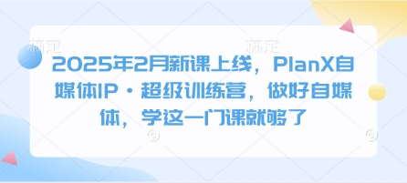 2025年2月新授课发布，PlanX自媒体平台IP·非常夏令营，搞好自媒体平台，学这一门课就行了-中创网_专注互联网创业,项目资源整合