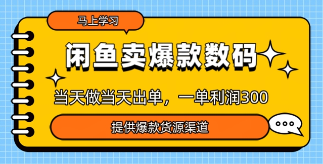 淘宝闲鱼爆款货源，那天做当日开单，一单利润3张-中创网_专注互联网创业,项目资源整合