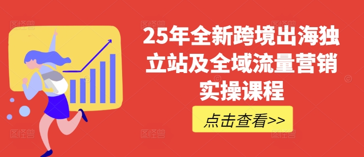 25年全新升级跨境出海自建站及全域流量营销推广实操课程，跨境电商电商独立站TIKTOK全域营销普通货物运输物流游戏玩法全集-中创网_专注互联网创业,项目资源整合