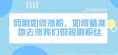 网剧如何涨粉，如何精准地去涨我们的短剧粉丝-中创网_专注互联网创业,项目资源整合