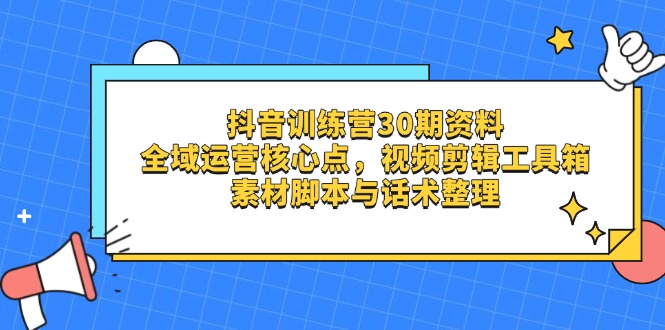 （14366期）抖音视频夏令营30期材料，示范区运营核心点，视频剪切软件箱 素材内容脚本制作与销售话术梳理-中创网_专注互联网创业,项目资源整合
