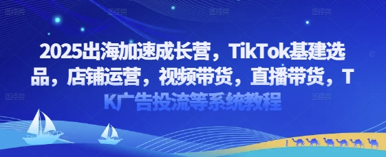 2025出航加速成长营，TikTok基本建设选款，店铺管理，短视频带货，直播卖货，TK广告宣传投流等系统教程-中创网_专注互联网创业,项目资源整合