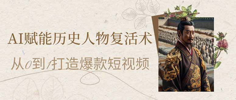 （14311期）AI创变历史名人复活术：从0到1打造出爆款短视频-中创网_专注互联网创业,项目资源整合