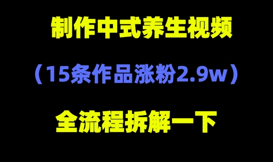deepseek+中式养生，14条视频涨粉2.4W+，全新流量密码-中创网_专注互联网创业,项目资源整合