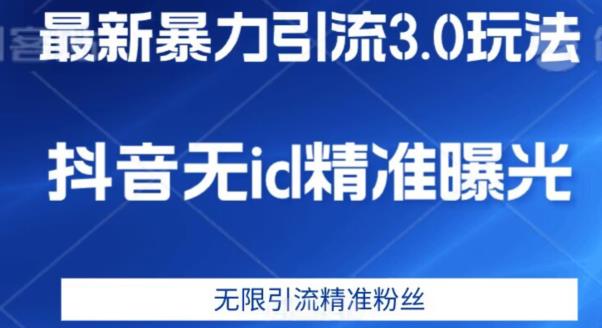 最新暴力引流3.0版本，抖音无id暴力引流各行业精准用户-中创网_专注互联网创业,项目资源整合