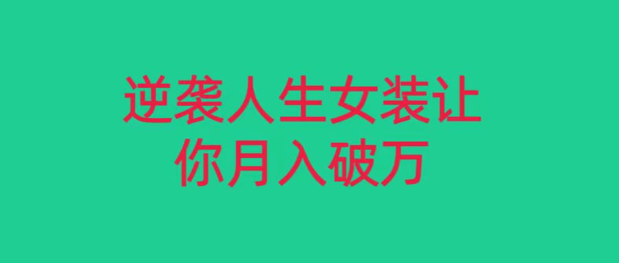 小红书的品牌女装无货源电商月入了万，只要肯努力便会有成果！-中创网_专注互联网创业,项目资源整合