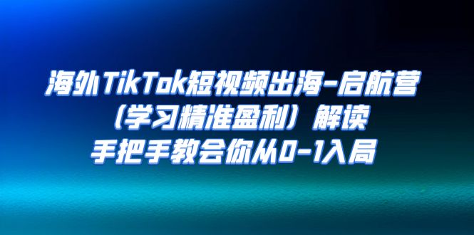 （7195期）国外TikTok小视频出航-起航营（学习培训精确赢利）讲解，手把手的教会大家从0-1进入-中创网_专注互联网创业,项目资源整合