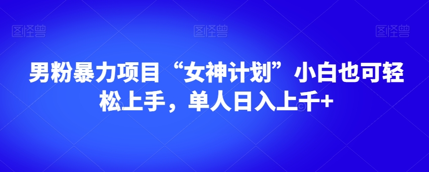 粉丝暴力行为新项目“极品女神方案”新手也可以快速上手，1人日入过千 【揭密】-暖阳网-优质付费教程和创业项目大全-中创网_专注互联网创业,项目资源整合