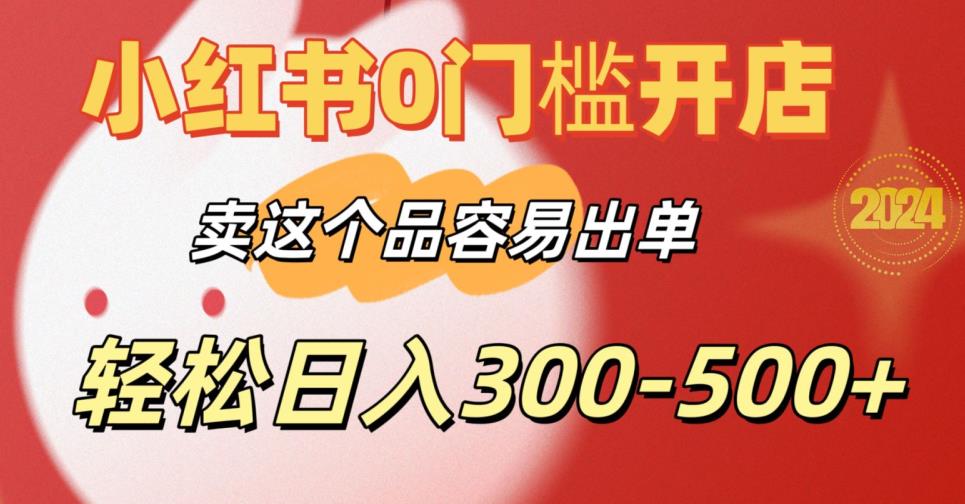 小红书0门槛开店，卖这个品容易出单，轻松日入300-500+-中创网_专注互联网创业,项目资源整合