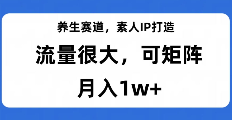 健康养生跑道，普通IP打造出，总流量非常大，可引流矩阵，月入1w 【揭密】-中创网_专注互联网创业,项目资源整合