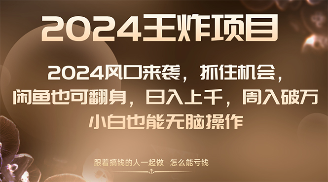（8401期）2024蓝海项目来临，把握机会，闲鱼平台也可以翻盘，日入过千，周入过万，新手…-中创网_专注互联网创业,项目资源整合