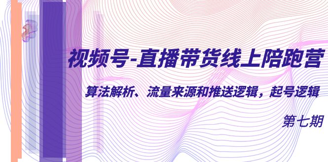 （7220期）微信视频号-直播卖货网上陪跑营第7期：优化算法分析、流量渠道和消息推送逻辑性，养号逻辑性-中创网_专注互联网创业,项目资源整合