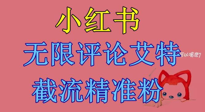 小红书无限评论艾特截流精准粉（软件+教程）-中创网_专注互联网创业,项目资源整合