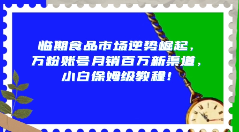 临期食品市场逆势崛起，万粉账号月销百万新渠道，小白保姆级教程【揭秘】-中创网_专注互联网创业,项目资源整合