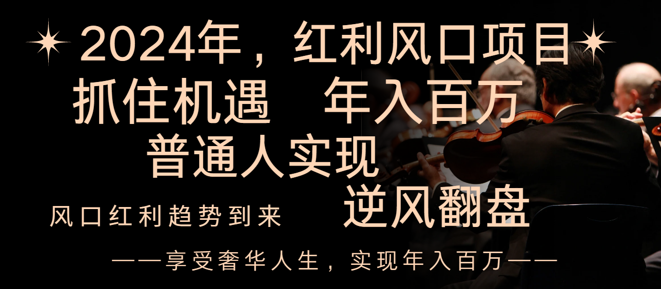 （8418期）2024收益蓝海项目来临，享有第一波收益，让二追三平常人也可以实现，年收入百万-中创网_专注互联网创业,项目资源整合