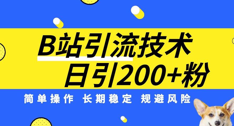 B站引流技术：每日引流方法200精准粉，易操作，持续稳定，防范风险-中创网_专注互联网创业,项目资源整合