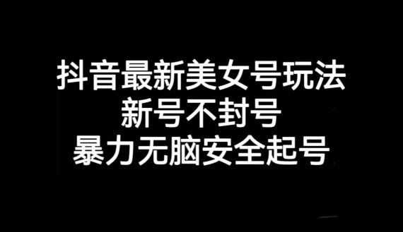 抖音最新美女号玩法，新号不封号，暴力无脑安全起号【揭秘】-中创网_专注互联网创业,项目资源整合