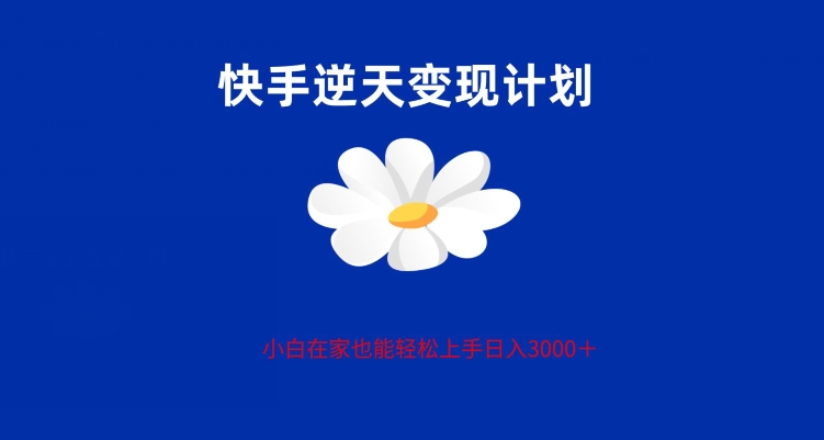 快手全新偏门玩法，小白也能轻松上手的全新玩法，单号变现3000，支持矩阵操作-中创网_专注互联网创业,项目资源整合