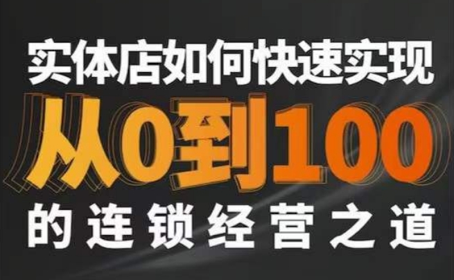 星哥·实体如何快速实现从0-100的连锁经营之道-中创网_专注互联网创业,项目资源整合