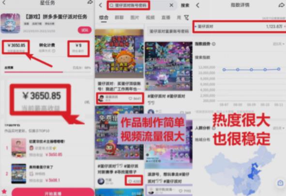 靠蛋仔派对日赚3600 ，会截屏就可以做，跟踪服务课堂教学没脑子实际操作（实例教程 材料）【揭密】-中创网_专注互联网创业,项目资源整合