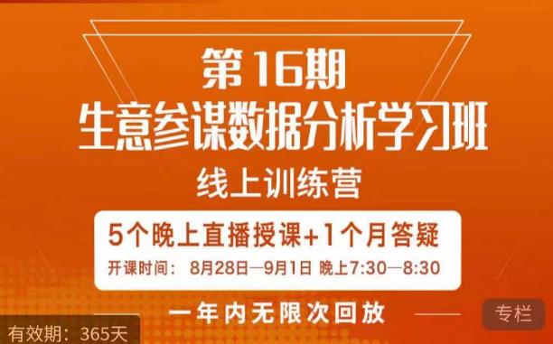 平静·淘宝生意参谋数据统计分析培训班，处理店家4大关注点，学会分析数据信息，推出爆款！-中创网_专注互联网创业,项目资源整合