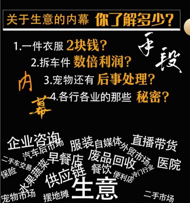 买卖内情与方式：领域内情、冷门生意、尾货处理、废旧物品回收、借鸡生蛋（合集）-中创网_专注互联网创业,项目资源整合