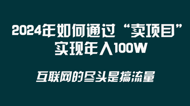 （8382期） 2024年怎样通过“卖项目”完成年收入100W-中创网_专注互联网创业,项目资源整合