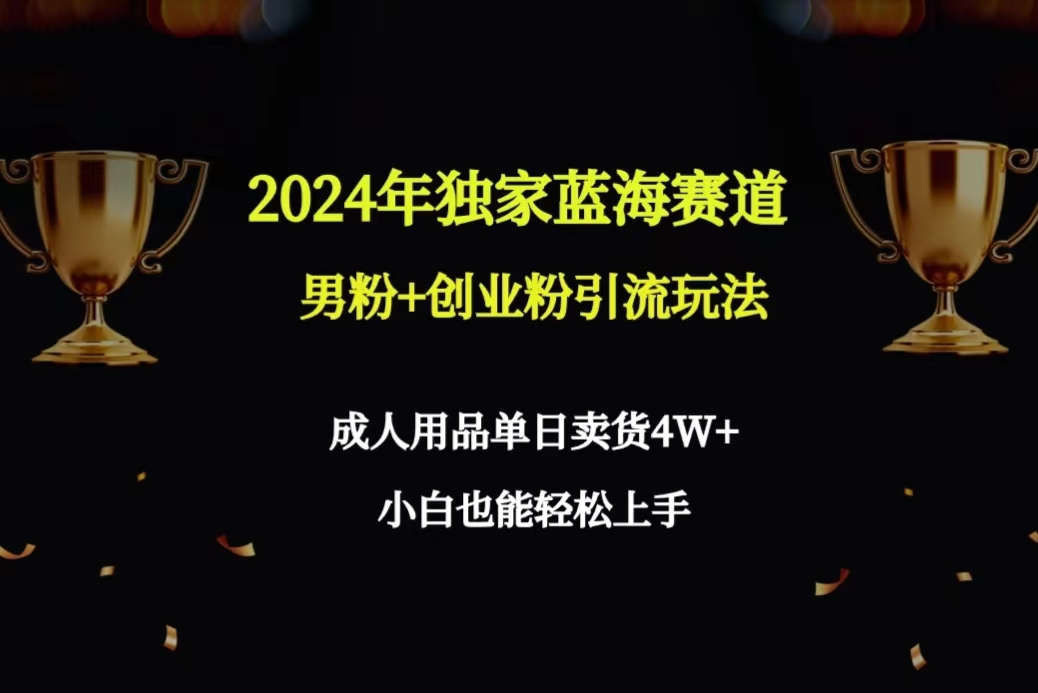 （9112期）2024年独家代理瀚海跑道粉丝 自主创业粉引流方法游戏玩法，两性用品单日卖东西4W 家庭保姆实例教程-中创网_专注互联网创业,项目资源整合