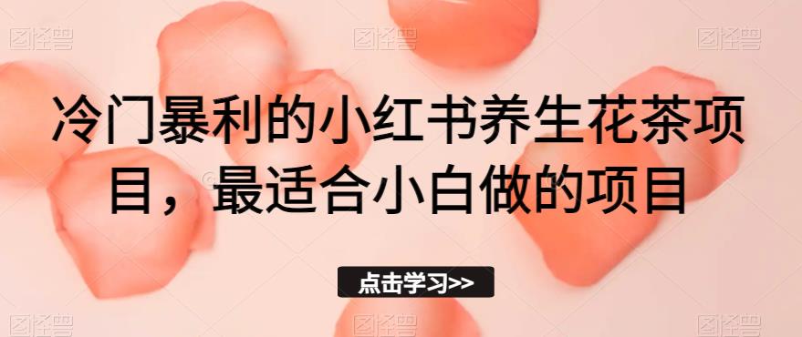 小众赚钱的小红书的养生花茶新项目，比较适合新手做的项目【揭密】-中创网_专注互联网创业,项目资源整合