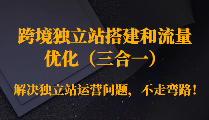 跨境独立站搭建和总流量提升（三合一）处理独立站运营难题，少走弯路！-中创网_专注互联网创业,项目资源整合