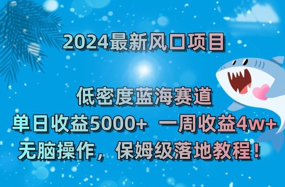 2024最新风口项目，低密度蓝海赛道，单日收益5000+，一周收益4w+！【揭秘】-中创网_专注互联网创业,项目资源整合