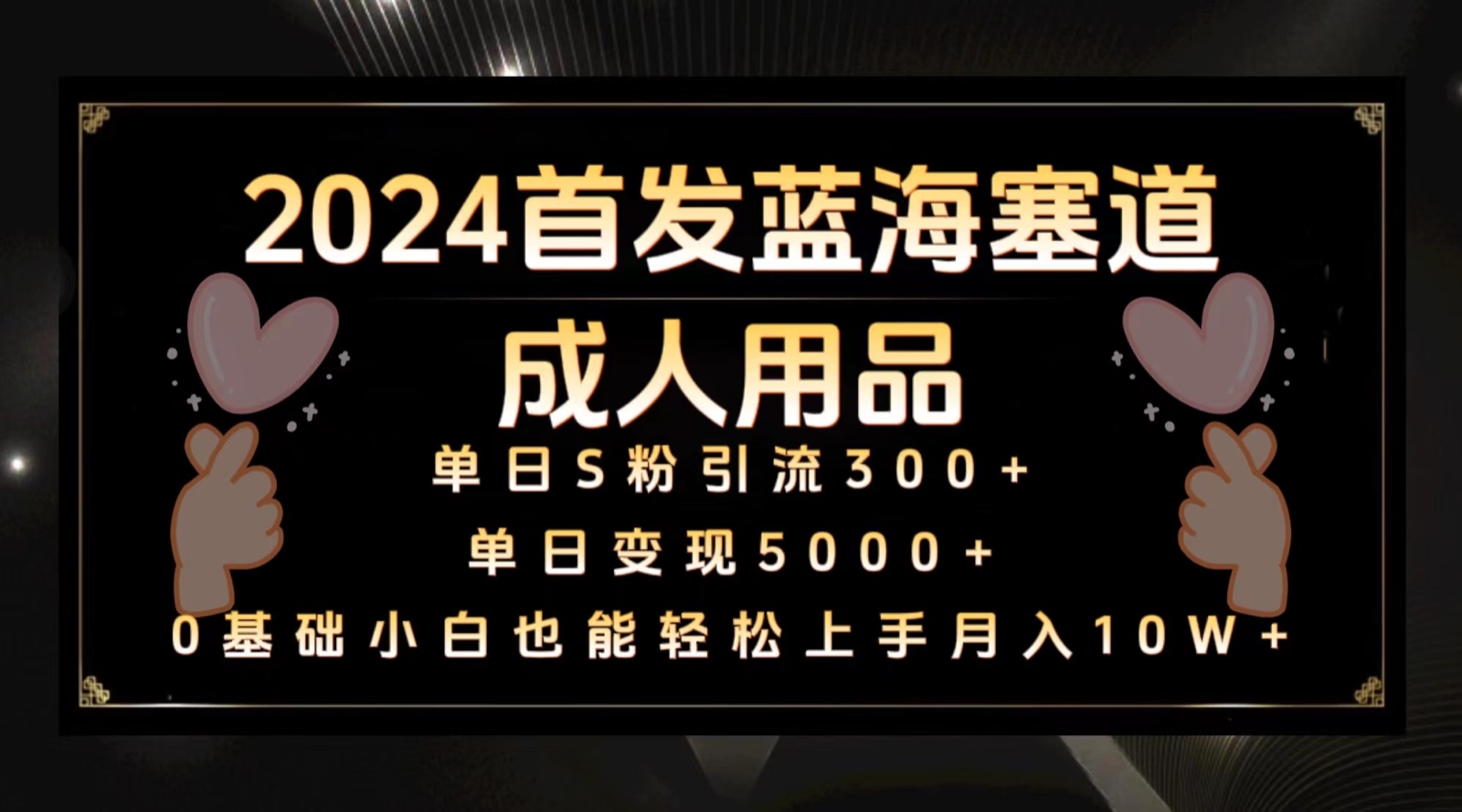 2024先发瀚海塞道两性用品，月入10W 家庭保姆实例教程-中创网_专注互联网创业,项目资源整合