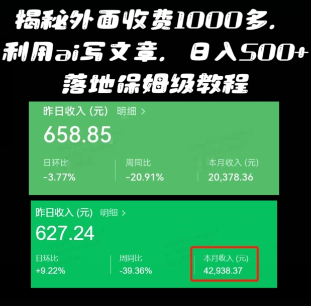 揭秘外面收费1000多，利用ai写文章公众号流量主，日入500+-中创网_专注互联网创业,项目资源整合