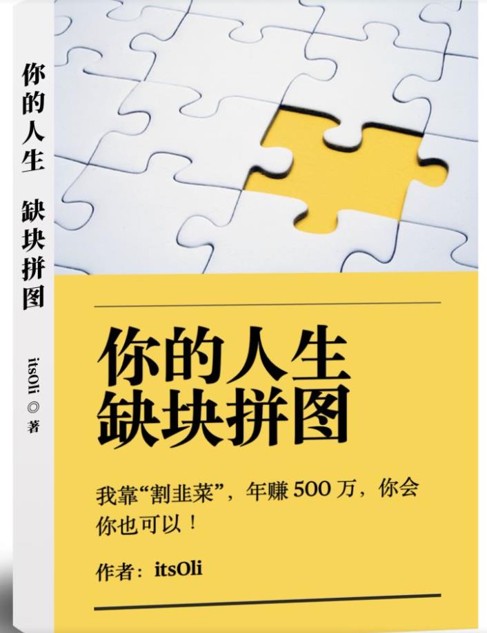 某高赞电子书《你的人生，缺块拼图——我靠“割韭菜”，年赚500万，你会你也可以》-中创网_专注互联网创业,项目资源整合