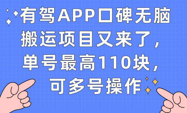 （7314期）有驾APP用户评价没脑子运送新项目再次来了，运单号最大110块，可以多号实际操作-中创网_专注互联网创业,项目资源整合