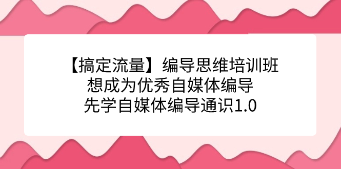 （7281期）【解决总流量】导演逻辑思维培训机构，要成为出色自媒体平台导演先学自媒体编导通识类1.0-中创网_专注互联网创业,项目资源整合